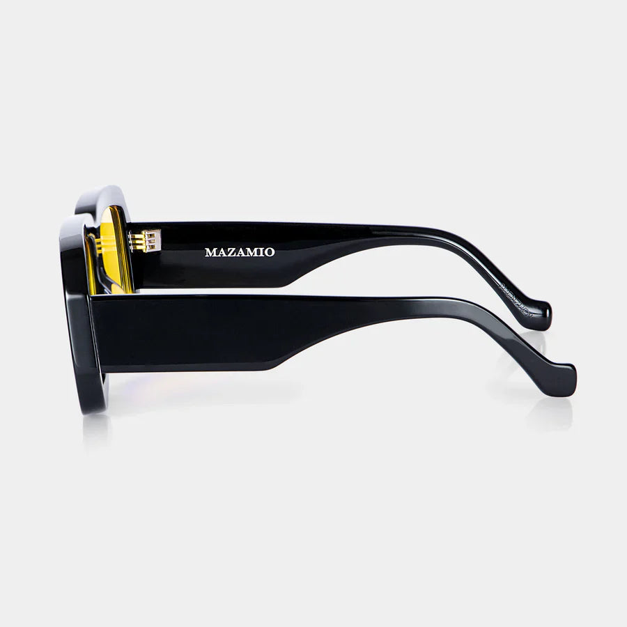 Mazamio Sunglasses - Black with Light Yellow Tint