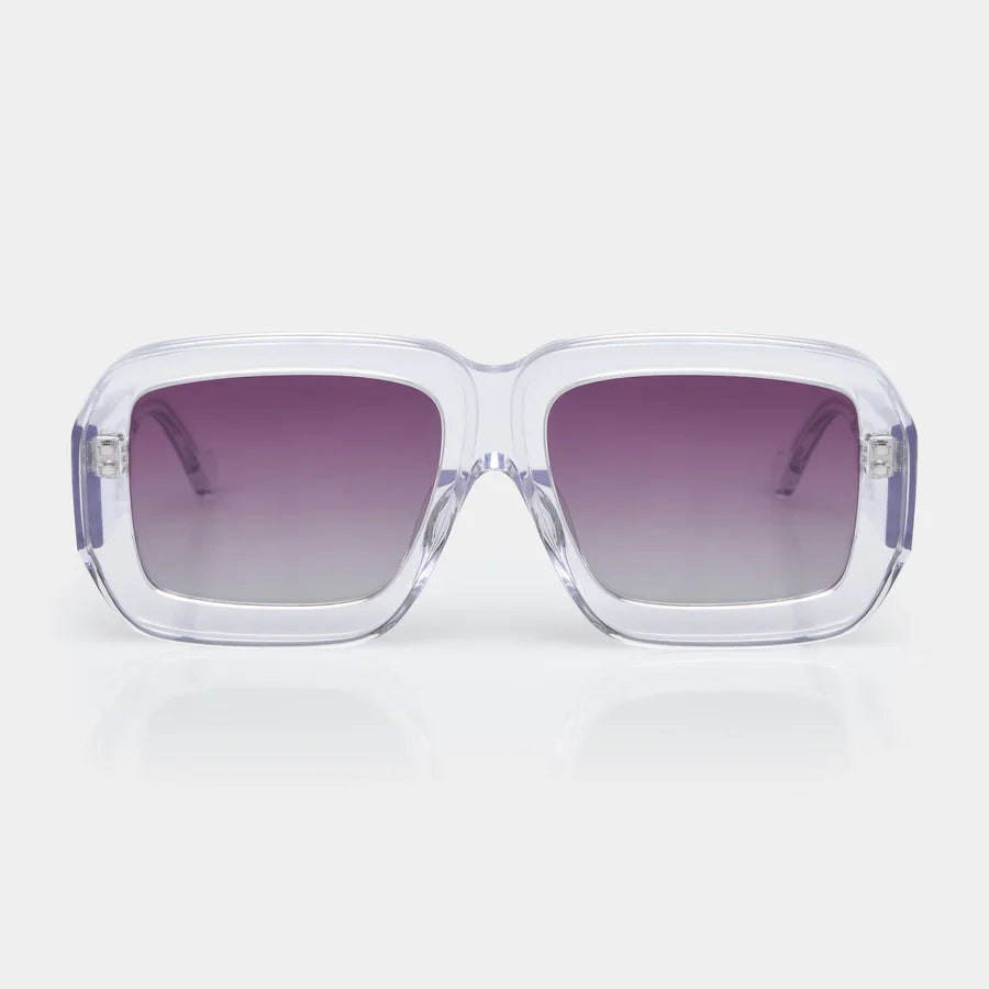 Mazamio Sunglasses - Transparent with Purple Gradient Tint