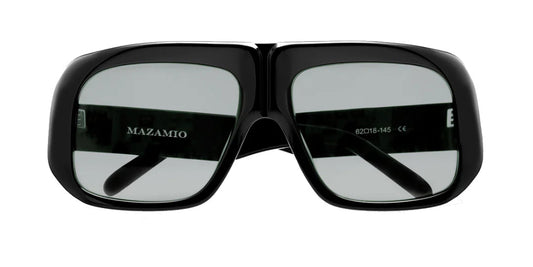 Mazamio Aviator Jango Sunglasses - Black with Light Grey Tint