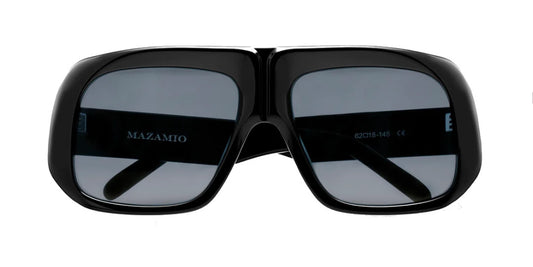 Mazamio Aviator Jango Sunglasses - Black with Dark Grey Tint